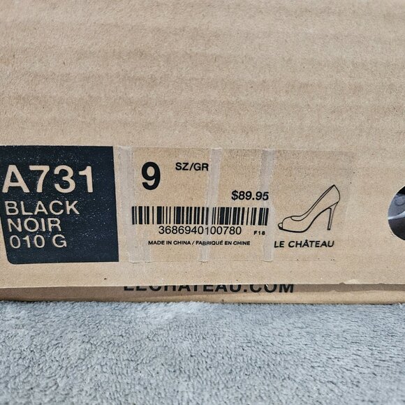 Le Chateau Black Glitter Pumps - Picture 3 of 4